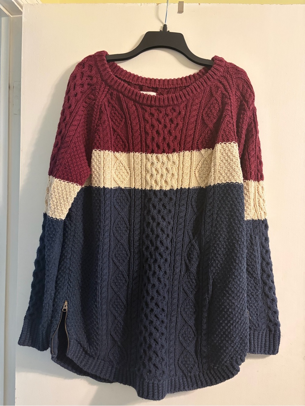 LL Bean Colorblock Fisherman’s Sweater